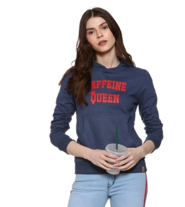 Women Full Sleeve Printed Hoodie