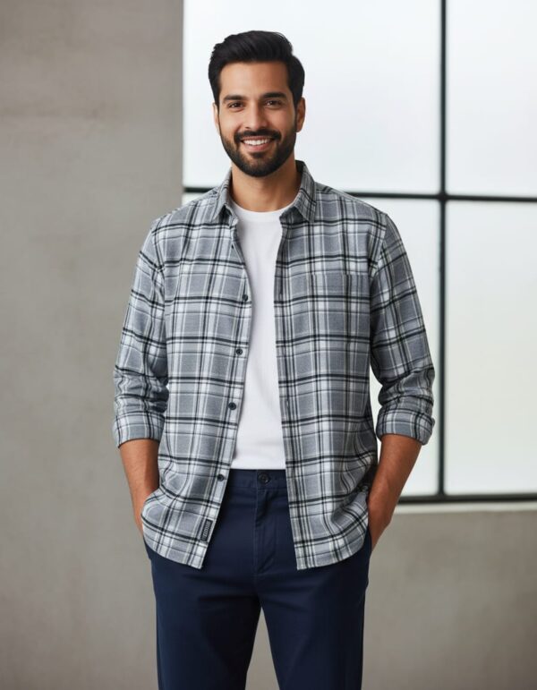 U.S Polo Assn. grey Checkered Shirt