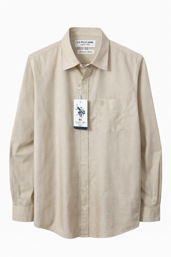 U.S. Polo Assn Men’s Solid Beige Shirt