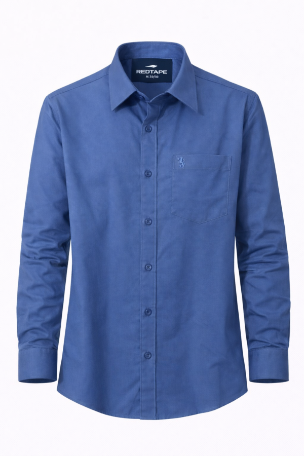 RedTape Men’s Solid Blue Formal Shirt
